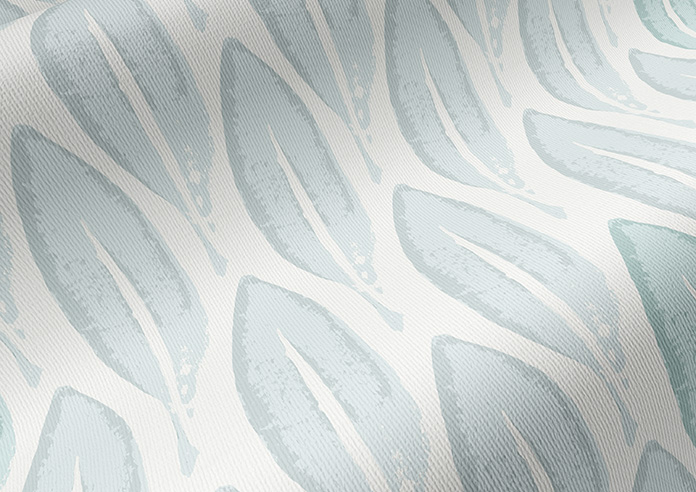 Leafy Print, Robin Blue - Twist&Fit Roller Blind - Image 4